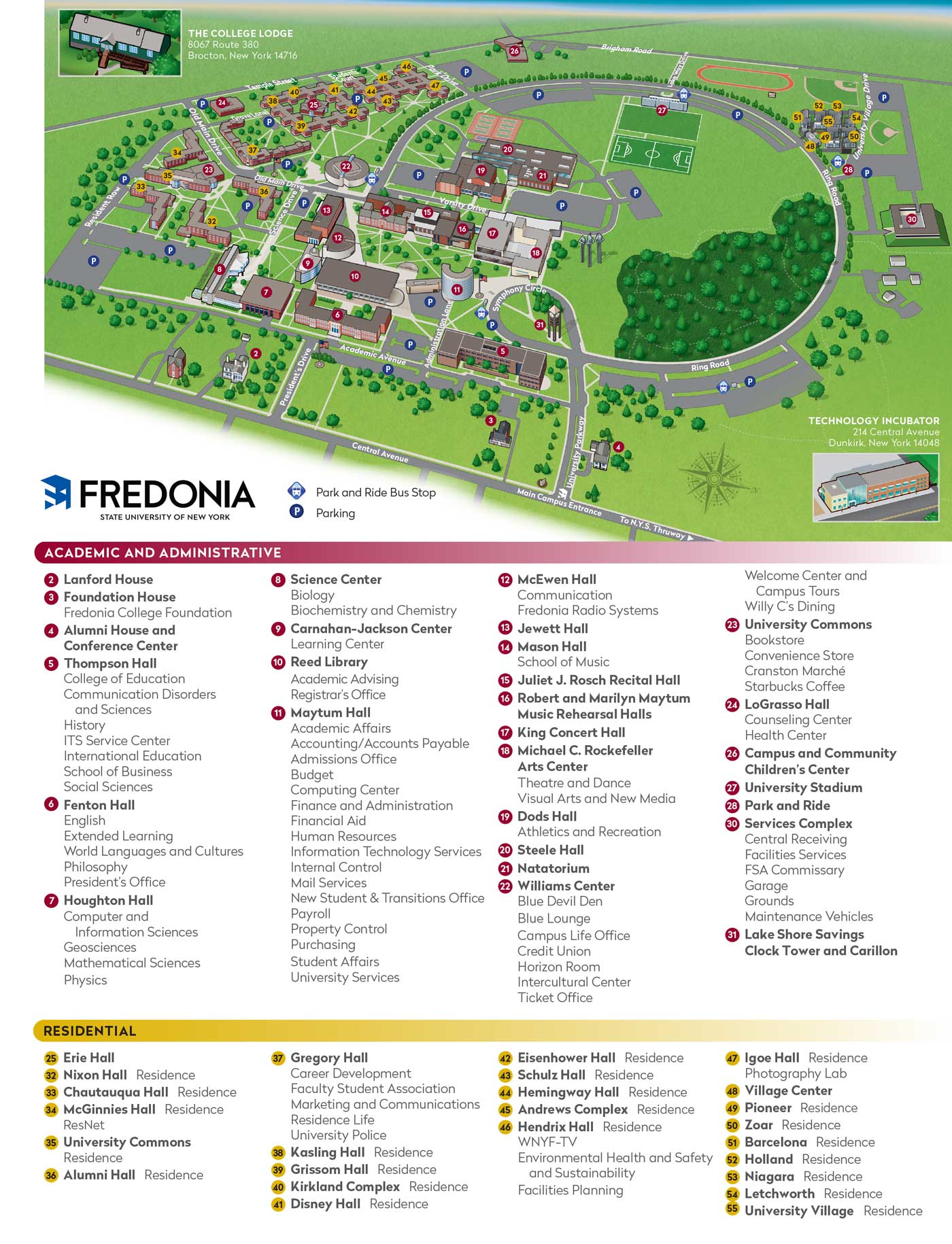 Campus Map Fredonia.edu